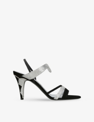 VALENTINO GARAVANI: "L'une Et L'autre Suede Heeled Sandals 3.3"""
