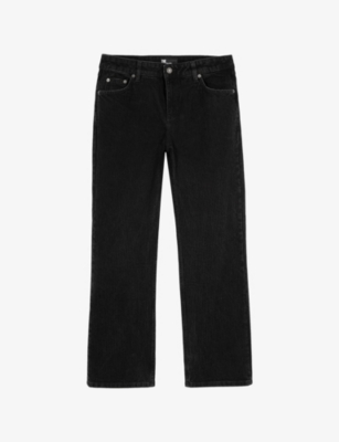 THE KOOPLES WOMENS THE KOOPLES STRAIGHT-LEG MID-RISE DENIM JEANS 