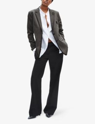 THE KOOPLES: Logo-Embroidered Single-Breasted Striped Stretch-Cotton Blazer