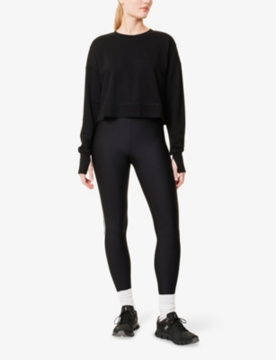 SWEATY BETTY: After Class Relaxed-Fit Cotton-Blend Jersey Sweatshirt