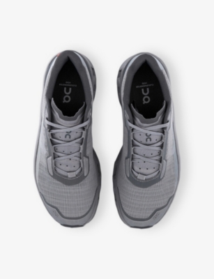 ON-RUNNING WOMENS ALLOY GLACIER CLOUDMONSTER VOID MESH LOW-TOP TRAINERS 