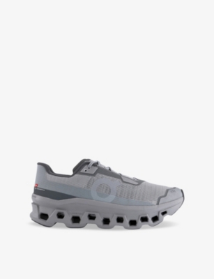 ON-RUNNING WOMENS ALLOY GLACIER CLOUDMONSTER VOID MESH LOW-TOP TRAINERS 