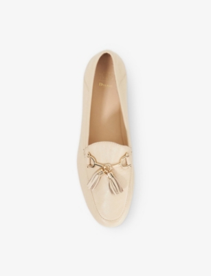 DUNE: Greysons Tassle-Trim Leather Loafers