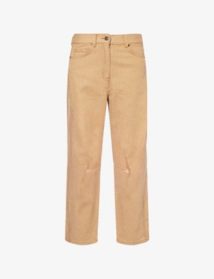 ME AND EM: Striped Tapered-Leg Cotton Trousers