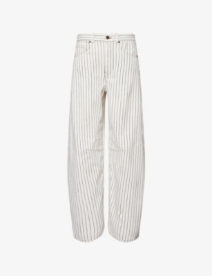 ME AND EM: Extreme Striped Stretch-Denim Jeans
