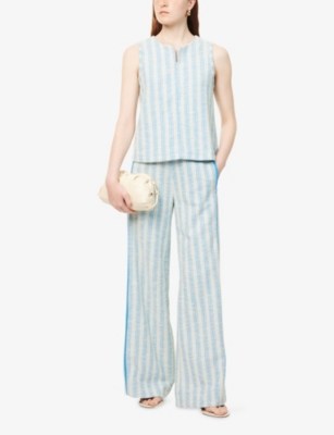 ME AND EM: Textured Striped Woven Top