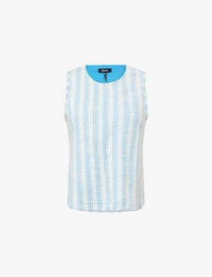 ME AND EM: Textured Striped Woven Top
