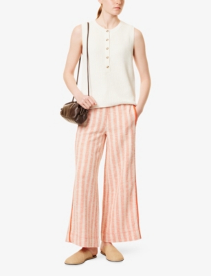 ME AND EM: Henley Ribbed Knitted Vest Top