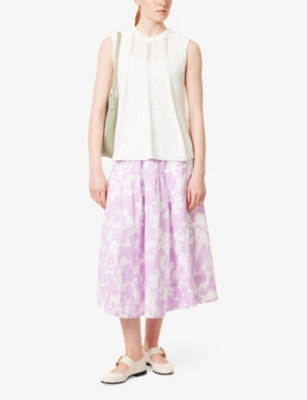 ME AND EM AND EM WOMENS SOFT WHITE CHUNKY SWING KNITTED VEST TOP 