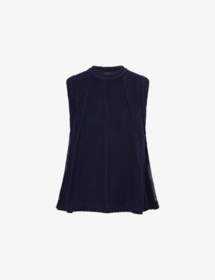 ME AND EM AND EM WOMENS NAVY CHUNKY SWING KNITTED VEST TOP&NBSP; 