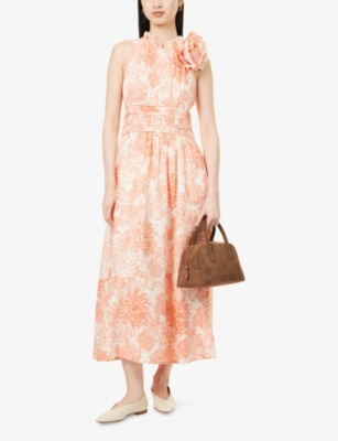 ME AND EM: Sleeveless Floral Woven Maxi Dress
