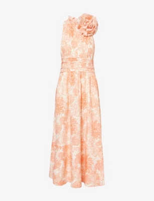 ME AND EM: Sleeveless Floral Woven Maxi Dress