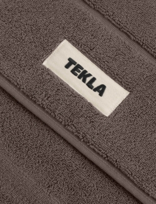 Tekla Heavyweight Large Cotton Bath Mat In Brown