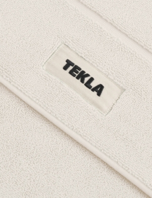 Tekla Heavyweight Large Cotton Bath Mat In Yellow