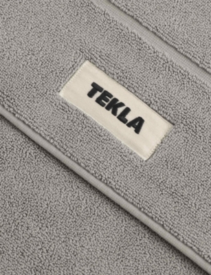 Tekla Heavyweight Large Cotton Bath Mat In Gray