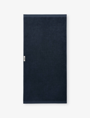 Tekla Night Blue Heavyweight Terry Cotton Hand Towel In Blue
