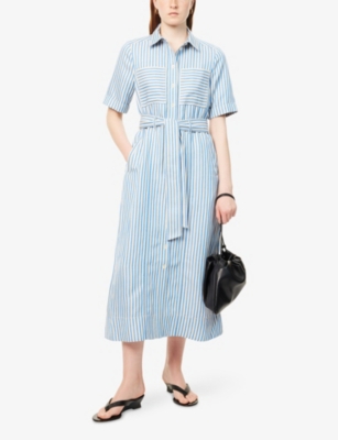 ME AND EM: Utility Striped Woven Midi Belt
