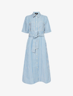ME AND EM: Utility Striped Woven Midi Belt