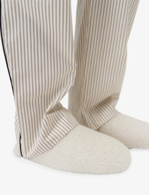Tekla Womens Texas Cushioned Shearling Slippers In Neutral