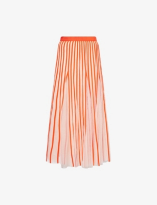 ME AND EM: Semi-Sheer Striped Tulle Maxi Skirt
