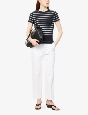 ME AND EM: Am Pm Turn-Up Cuffs Cotton-Blend Trousers