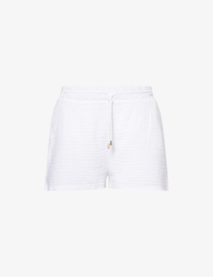 Melissa Odabash Womens White Abbie Cotton Beach Shorts Xs