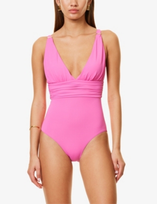 Melissa Odabash Womens Panarea V-neck Stretch-woven Swimsuit Watermelon In Watermelon