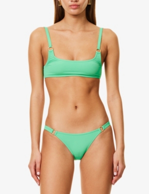 MELISSA ODABASH: Bari Scoop-neck Stretch-Woven Bikini Top
