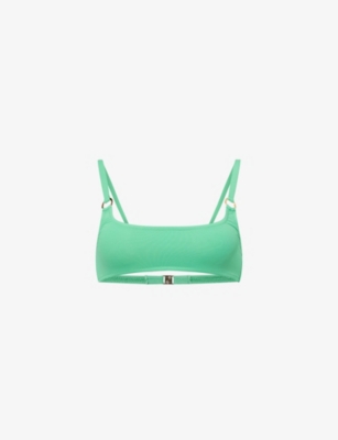 MELISSA ODABASH: Bari Scoop-neck Stretch-Woven Bikini Top