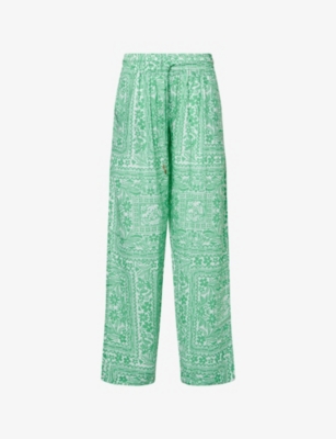 MELISSA ODABASH: Jude Wide-Leg Woven Trousers