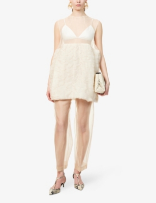 Blair Sheer Silk-Linen Mini Dress