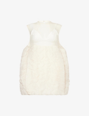 Blair Sheer Silk-Linen Mini Dress