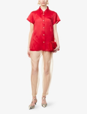 KHAITE: Keefe Sheer Silk Top