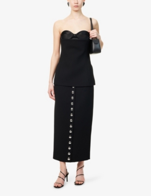 KHAITE: Ayla Corset Woven Top
