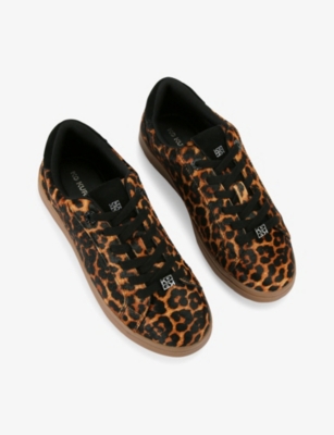 KG KURT GEIGER: Eliza Leopard Faux-Leather Trainers
