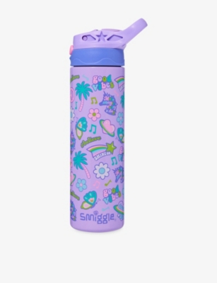 SMIGGLE: All Stars Stainless Steel Flip Bottle 520ml