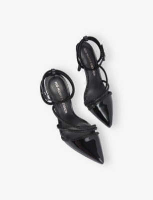 KG KURT GEIGER: Savanna Patent Faux-Leather Heeled Courts