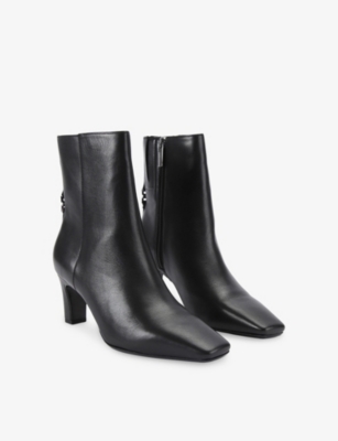 KG KURT GEIGER: Tommy Leather Heeled Ankle Boots