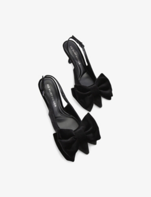 Kg Kurt Geiger Womens Black Ana Velvet Courts Eur 38/5 Uk In Black