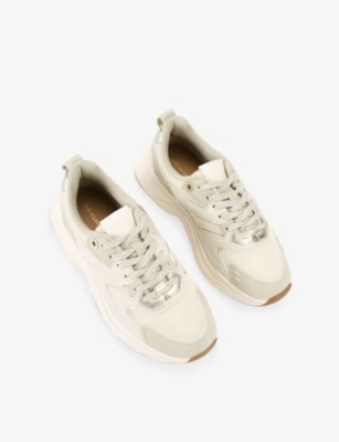 Kg Kurt Geiger Womens White/comb Liberty Woven Trainers Eur 39 / 6 Uk In Multi