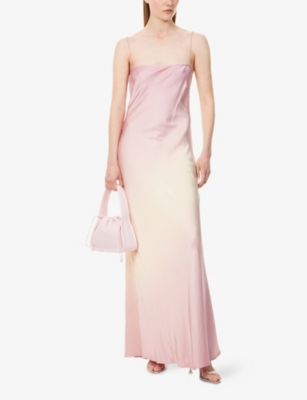 GOOD AMERICAN WOMENS SUNSET GRADIENT004 SHOULDER-STRAPS GRADIENT STRETCH-WOVEN MAXI DRESS XL 