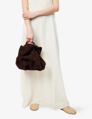 NEOUS: Taurus Dumpling Suede Tote Bag