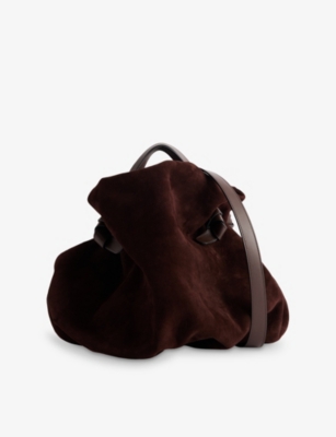 NEOUS: Taurus Dumpling Suede Tote Bag
