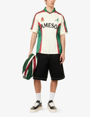 AWAKE NY: Awake NY x Jameson Soccer Striped Woven T-Shirt