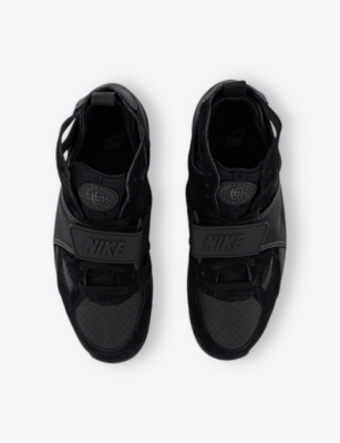 NIKE: Air Huarache Midfoot-Strap Leather-Blend Mid-Top Trainers