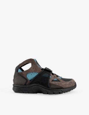 Mens Nike Air Huarache Midfoot-Strap Leather-Blend Mid-Top Trainers