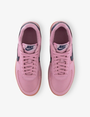 NIKE: Field General Logo-Embroidered Leather Low-Top Trainers