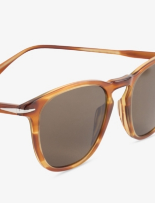 Eyewear By David Beckham Mens Brown Horn 1160/s Rectangle-frame Acetate Sunglasses In Brown Horn