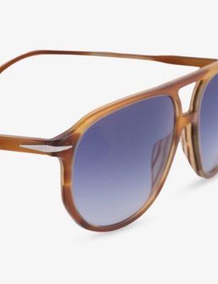 EYEWEAR BY DAVID BECKHAM: 1159/S Irregular-Frame Acetate Sunglasses