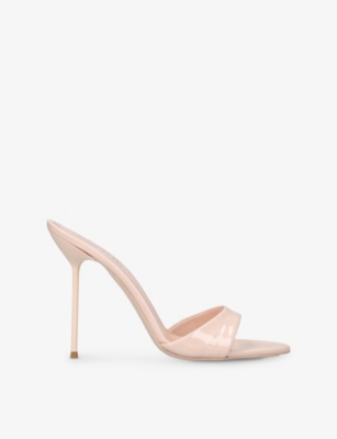 PARIS TEXAS: "Lidia Patent-Leather Mules 4.1"""